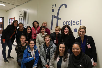 Kim Bogucki, If Project co-founder, poses with a group of mentors at the Washington Center for Corrections and Women.